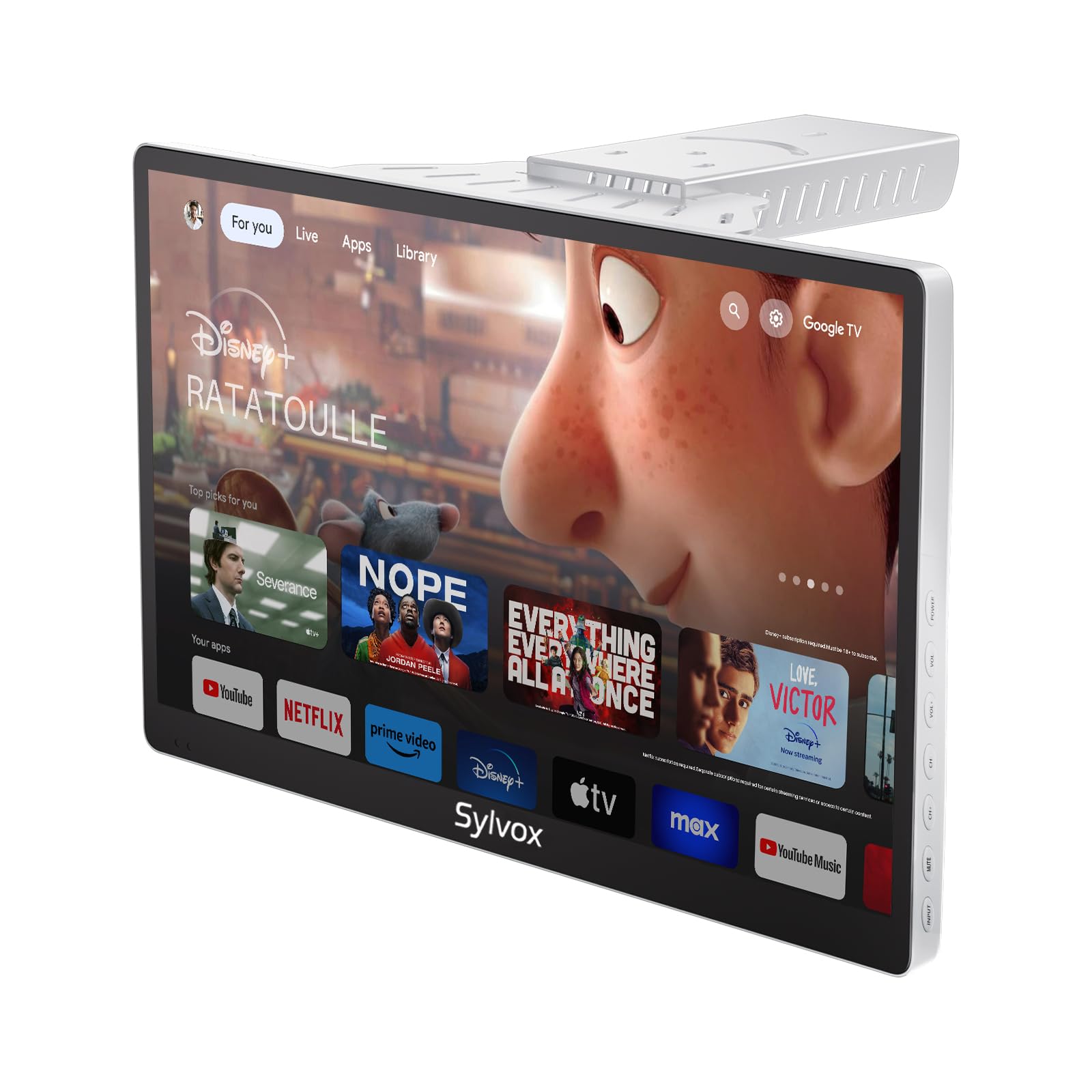 家電 GoogleTVTV Sylvox Small TV, Kitchen TV Smart Google TVs, 15.6 inch 1080P